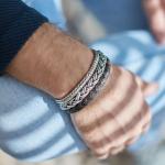 423 Armband  Zwart-Bruin Heren CROSSLINE Collectie