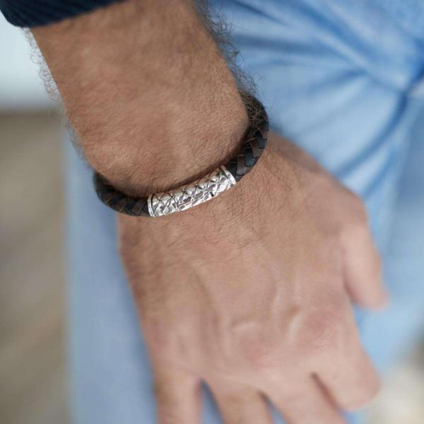 423 Armband  Zwart-Bruin Heren CROSSLINE Collectie