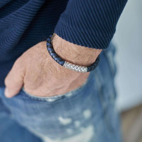 423 Armband  Zwart-Blauw Heren CROSSLINE Collectie