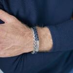423 Armband  Zwart-Blauw Heren CROSSLINE Collectie