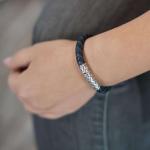 423 Armband  Zwart-Blauw Dames CROSSLINE Collectie