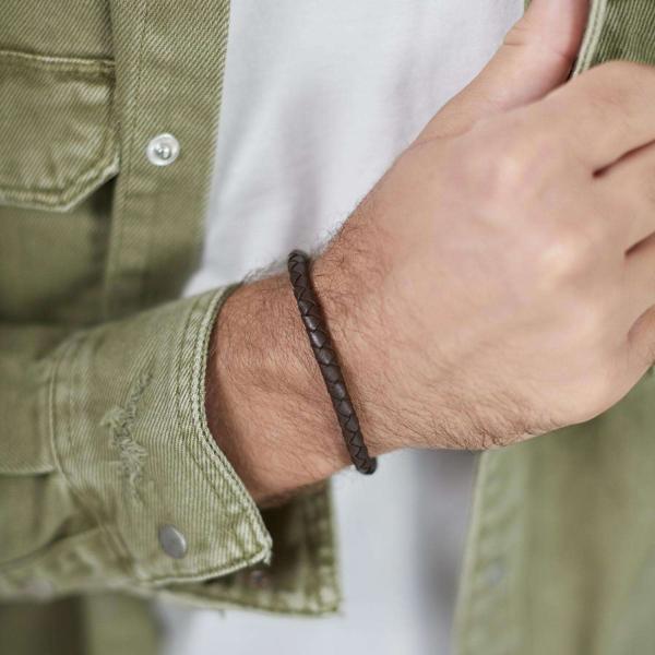 427 Armband  Bruin Heren CROSSLINE Collectie