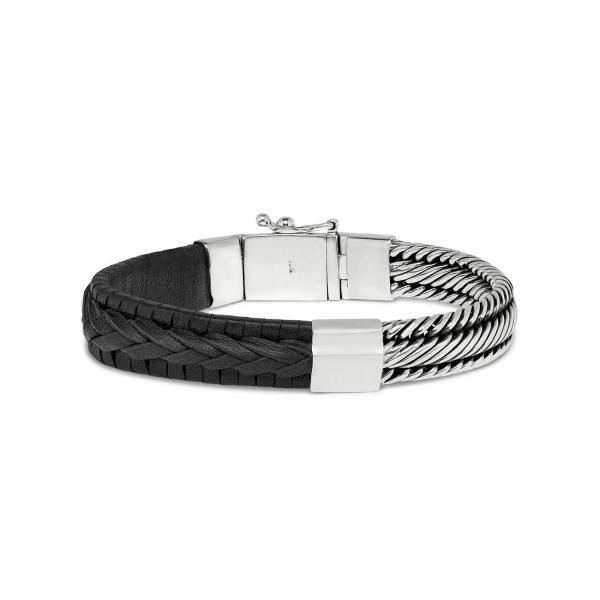 741BLK Armband  Zwart WEAVE Collectie