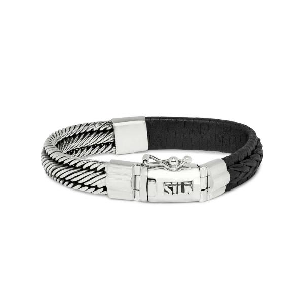 741BLK Armband  Zwart WEAVE Collectie