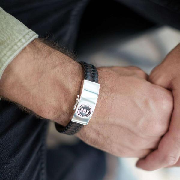 811BBR Armband Zwart-Bruin Heren ALPHA Collectie