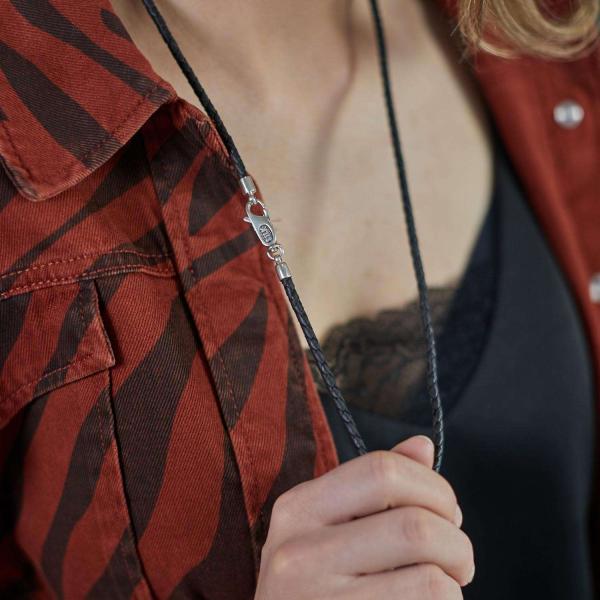 820BLK Ketting Zwart Dames ROOTS Collectie