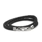 825BLK Collier Zwart ROOTS Collectie