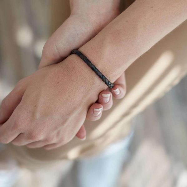 830BBR Armband Zwart-Bruin Dames ROOTS Collectie