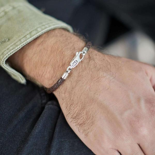 830BRN Armband Bruin Heren ROOTS Collectie