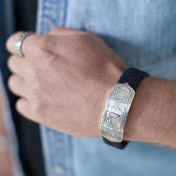 840BLW Armband Zwart Heren CLASSIC CHEVRON Collectie