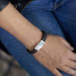 841BBR Armband Zwart-Bruin Dames ALPHA Collectie