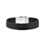 841BKC Armband Zwart Croco ALPHA Collectie