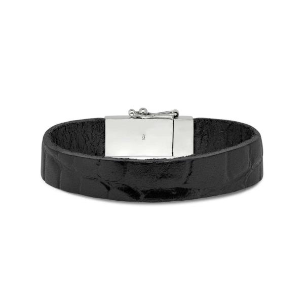 841BKC Armband Zwart Croco ALPHA Collectie