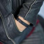 841BKC Armband Zwart Croco Dames ALPHA Collectie