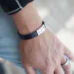 841BKC Armband Zwart Croco Heren ALPHA Collectie