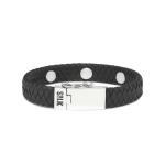 852BLK Armband Zwart ALPHA Collectie