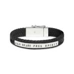 852BLK Armband Zwart ALPHA Collectie