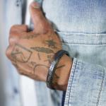 852BLK Armband Zwart Heren ALPHA Collectie