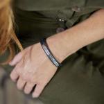 852BLK Armband Zwart Dames ALPHA Collectie