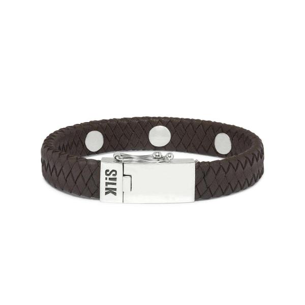 852BRN Armband Bruin ALPHA Collectie