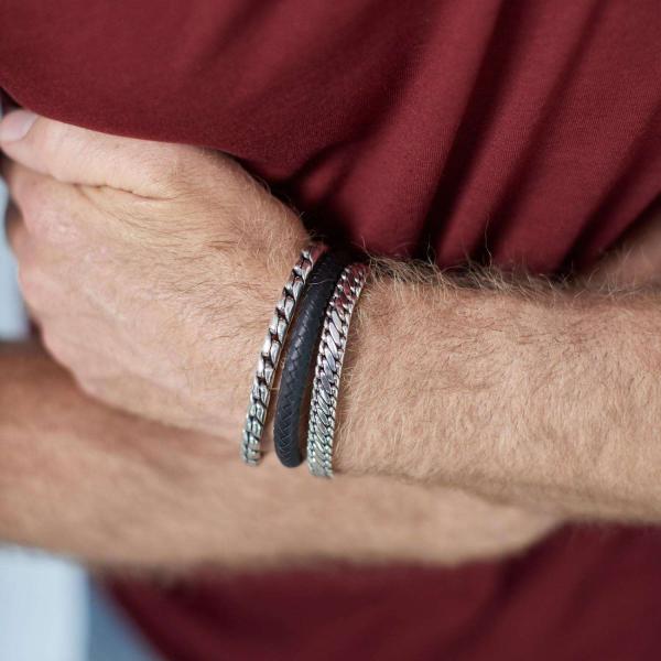 853BLK Armband Zwart Heren ARCH Collectie