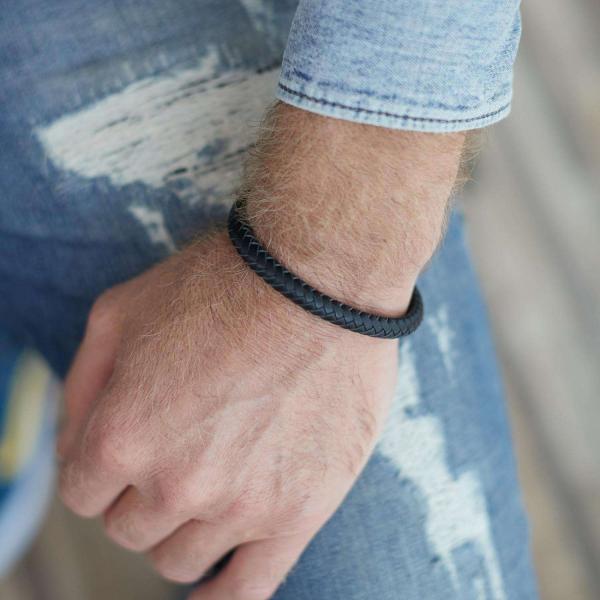 853BLK Armband Zwart Heren ARCH Collectie