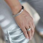 854BLK Armband Zwart Dames BOLD Collectie