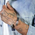 S21 Snake Armband Leer Heren