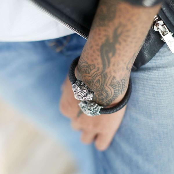 S41 Tijger Armband Leer Dames